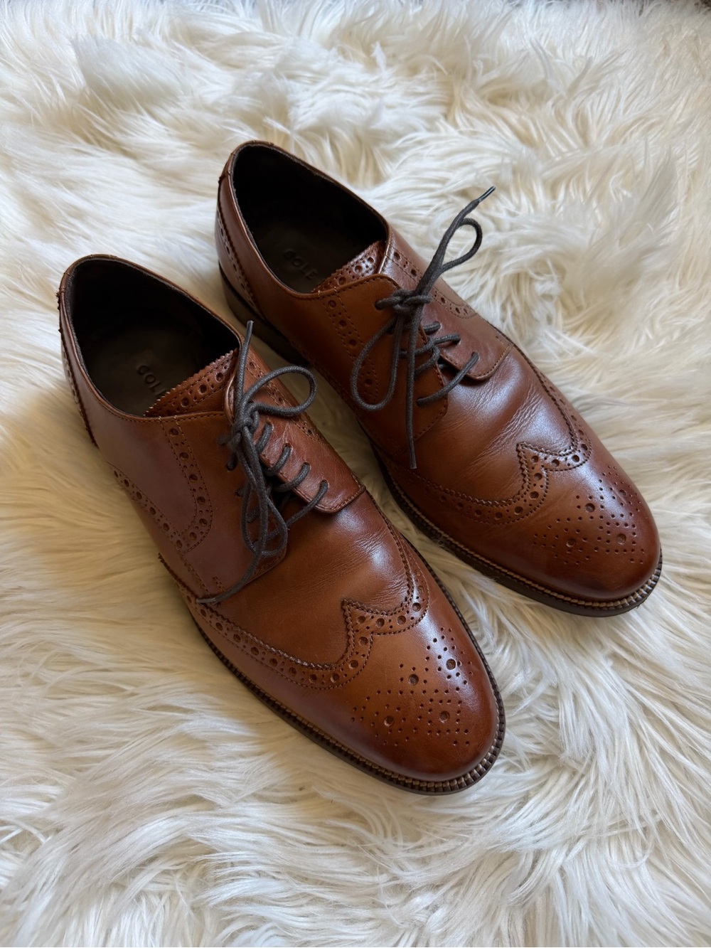 Cole Haan leather wingtip dress shoes